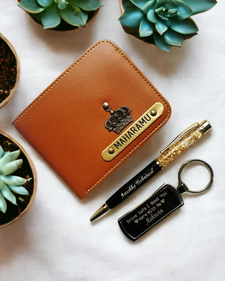 Men's Wallet Combo - Wallet + Keychain + Pen