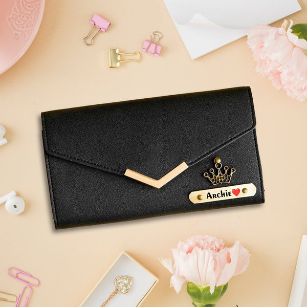 Personalised Ladies Clutch 3 Fold Imported Wallet