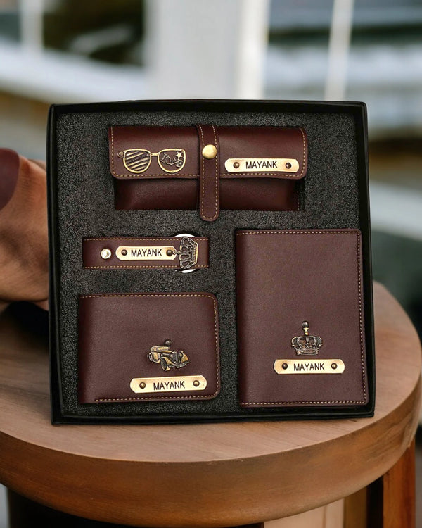 Men's Wallet Combo : Wallet, Goggles Case, Passport Cover, keychain