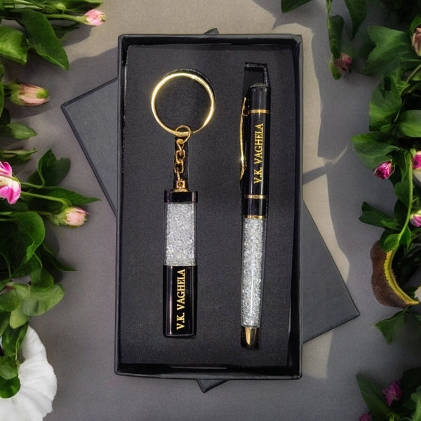 Luxury Diamond Pen + Keychain Combo