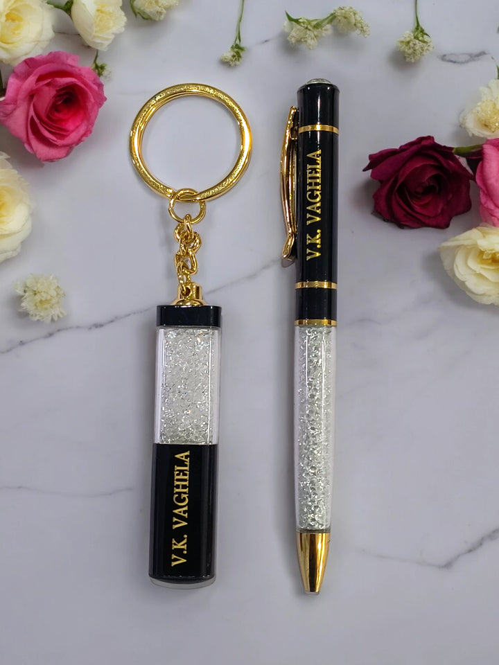 Luxury Diamond Pen + Keychain Combo