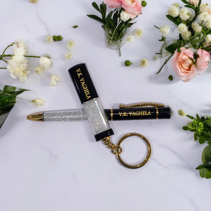 Pen Topper Keychain Luxury Diamond Pen Keychain Combo – The Cover Lounge